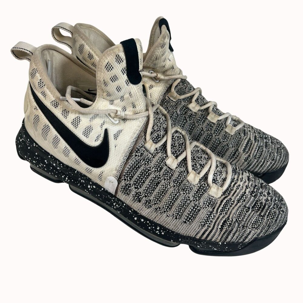 Nike Kevin Durant 9 Flyknit Basketball‎ Sneakers 84392-100 Oreo Zoom 13